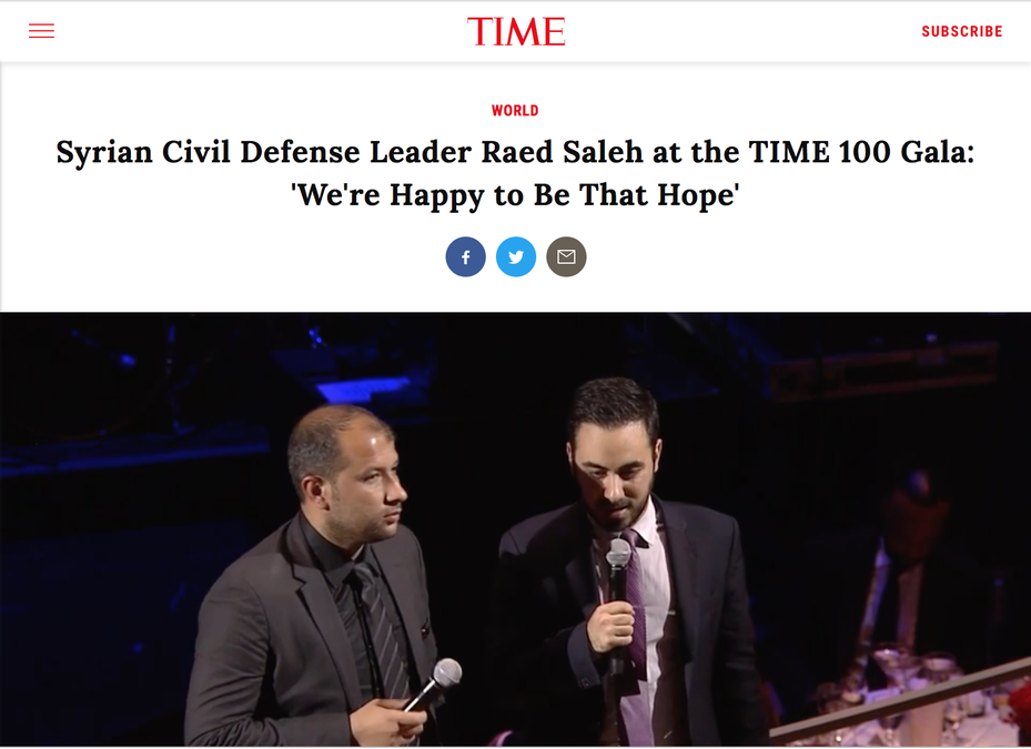 Screen shot of Time magazine video